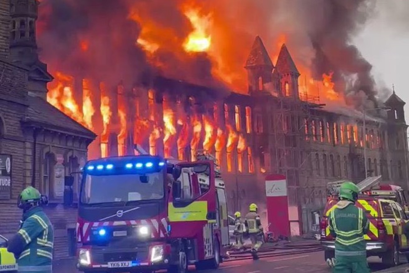 A popular filming location used in <i>Downton Abbey</i> and <i>Peaky Blinders</i> in the UK has caught ablaze.