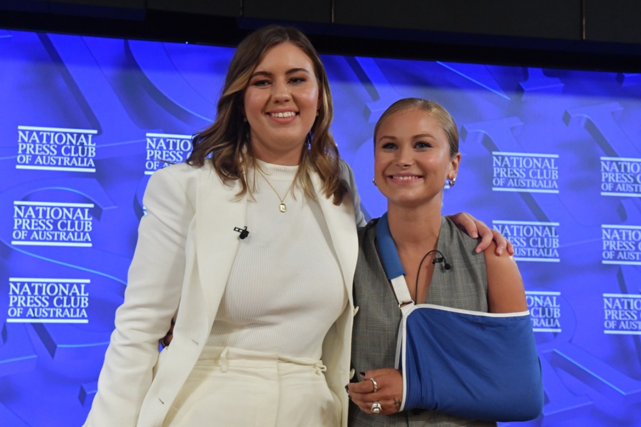 The ABC is being sued over the National Press Club address by Brittany Higgins and Grace Tame.