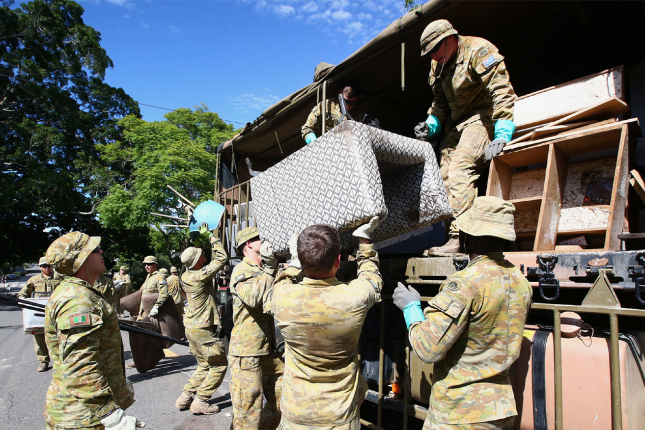 The army has arrived to clean up after the floods – days after the community stepped up to the challenge themselves.