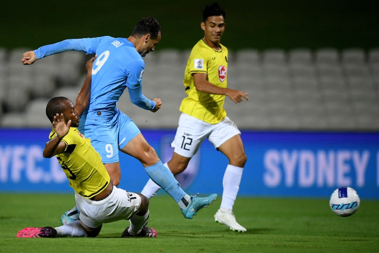 Bobo netted a brace for Sydney FC in their 5-0 AFC Champions League qualifying win over Kaya FC.