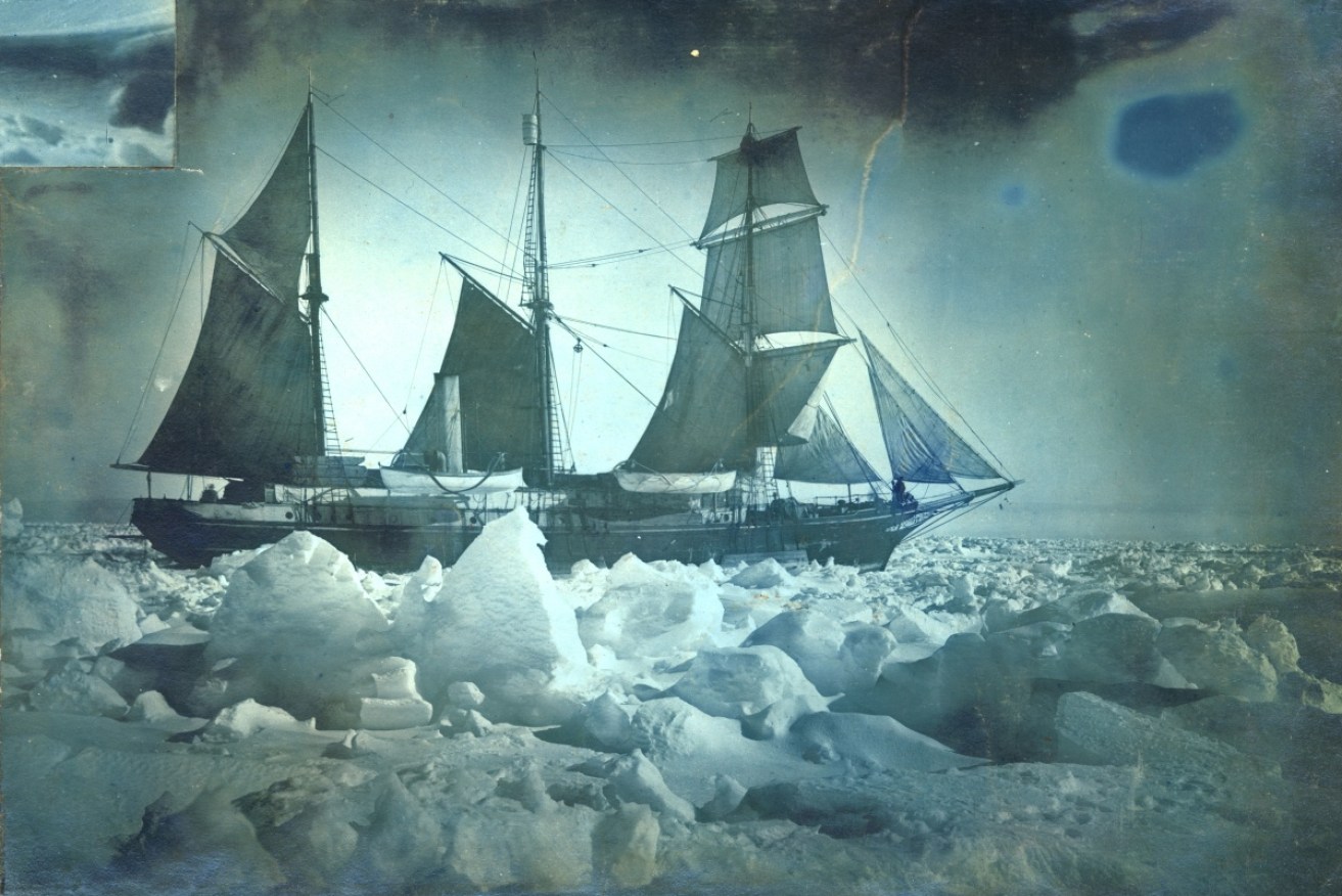 Australian photographer Frank Hurley captured  Shackleton's Endurance trapped in the Antarctic ice. 