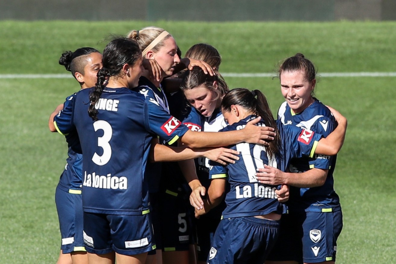 Melbourne Victory has advanced in the A-League Women finals with a 2-1 win over Adelaide United. 