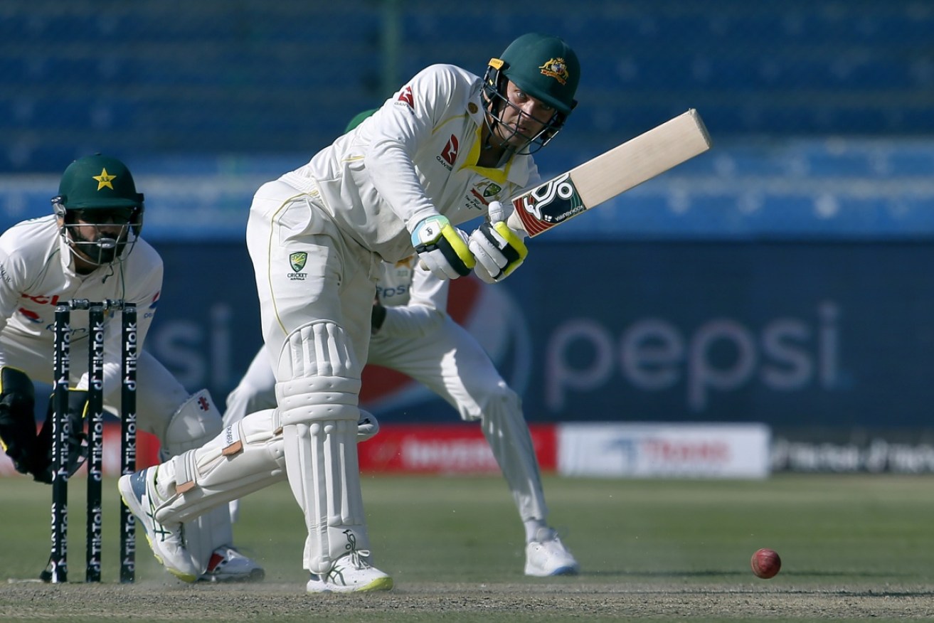 Alex Carey compiled his highest Test score of 93 on Sunday in Karachi.