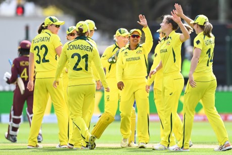 Australia overcomes West Indies after early wobbles