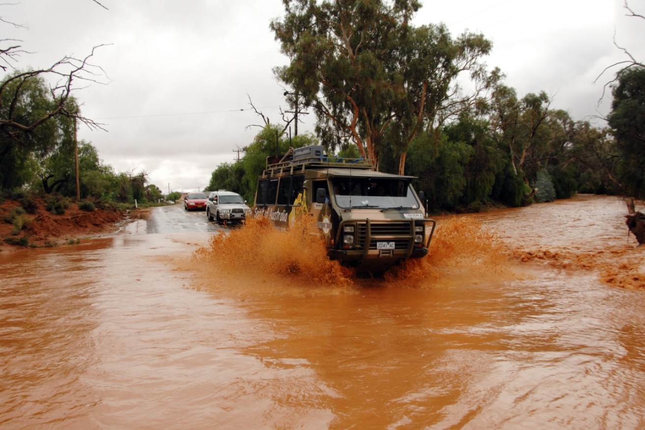 The man died in Broken Hill after driving into floodwaters.