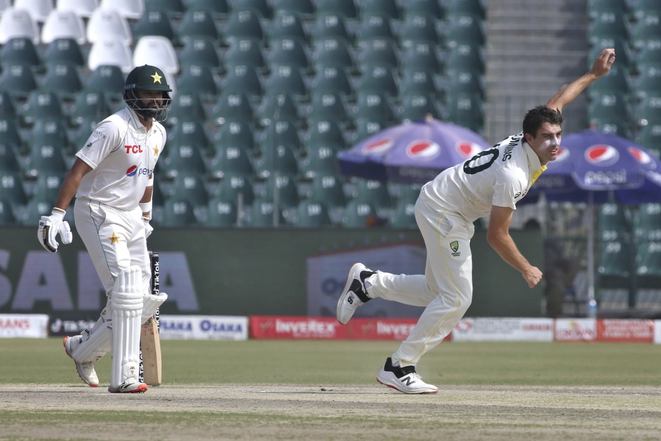 Australian captain Pat Cummins has ripped through Pakistan's batting in the third Test in Lahore.