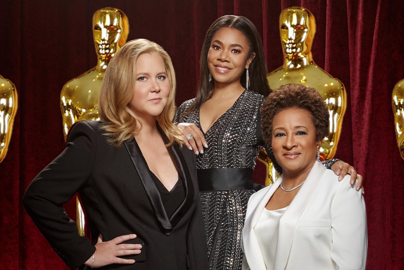 Co-hosts Amy Schumer, Wanda Sykes and Regina Hall will bring glamour, humour and a few surprises to Monday's telecast.