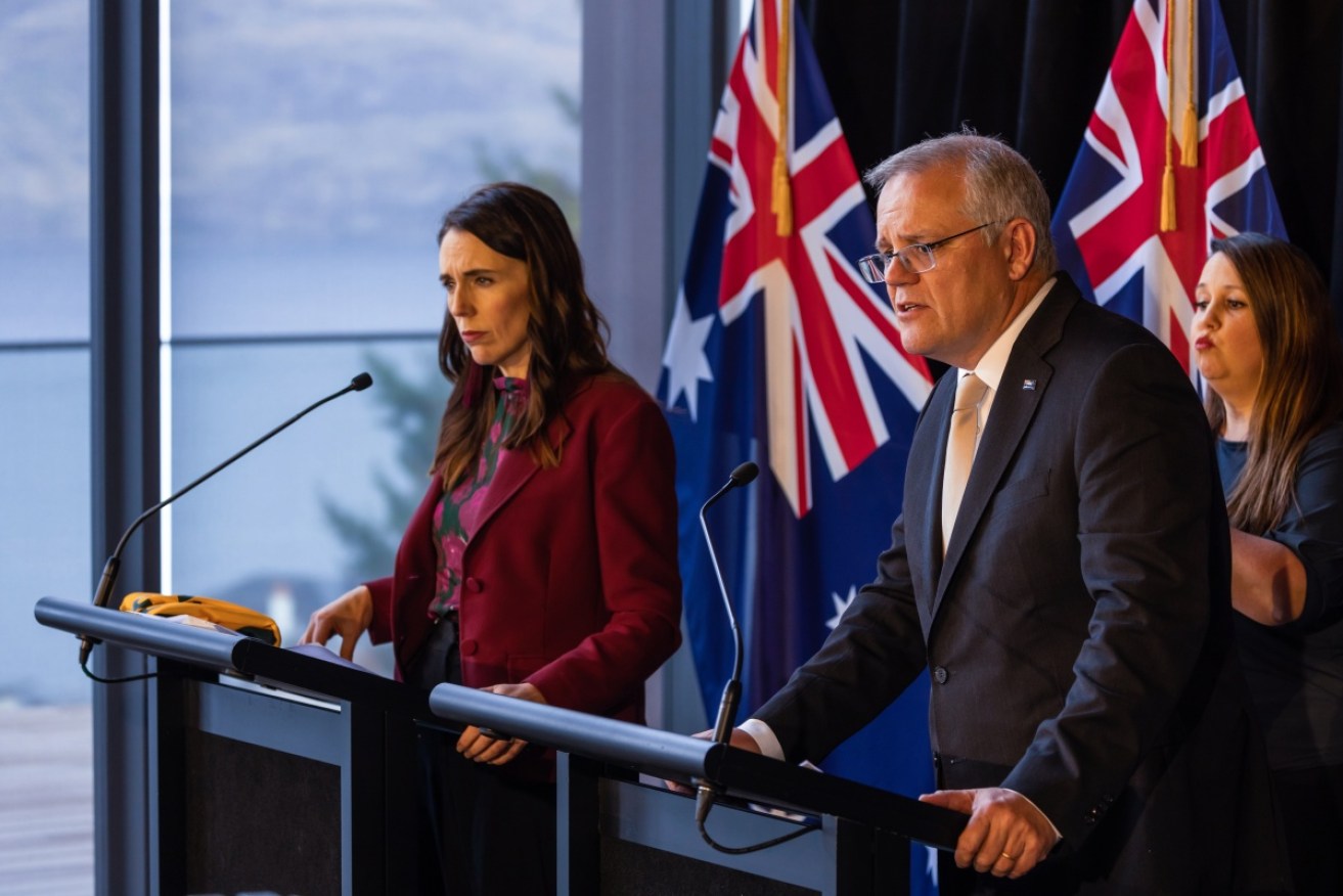 Jacinda Ardern and Scott Morrison have discussed the proposed Solomons-China security deal. 