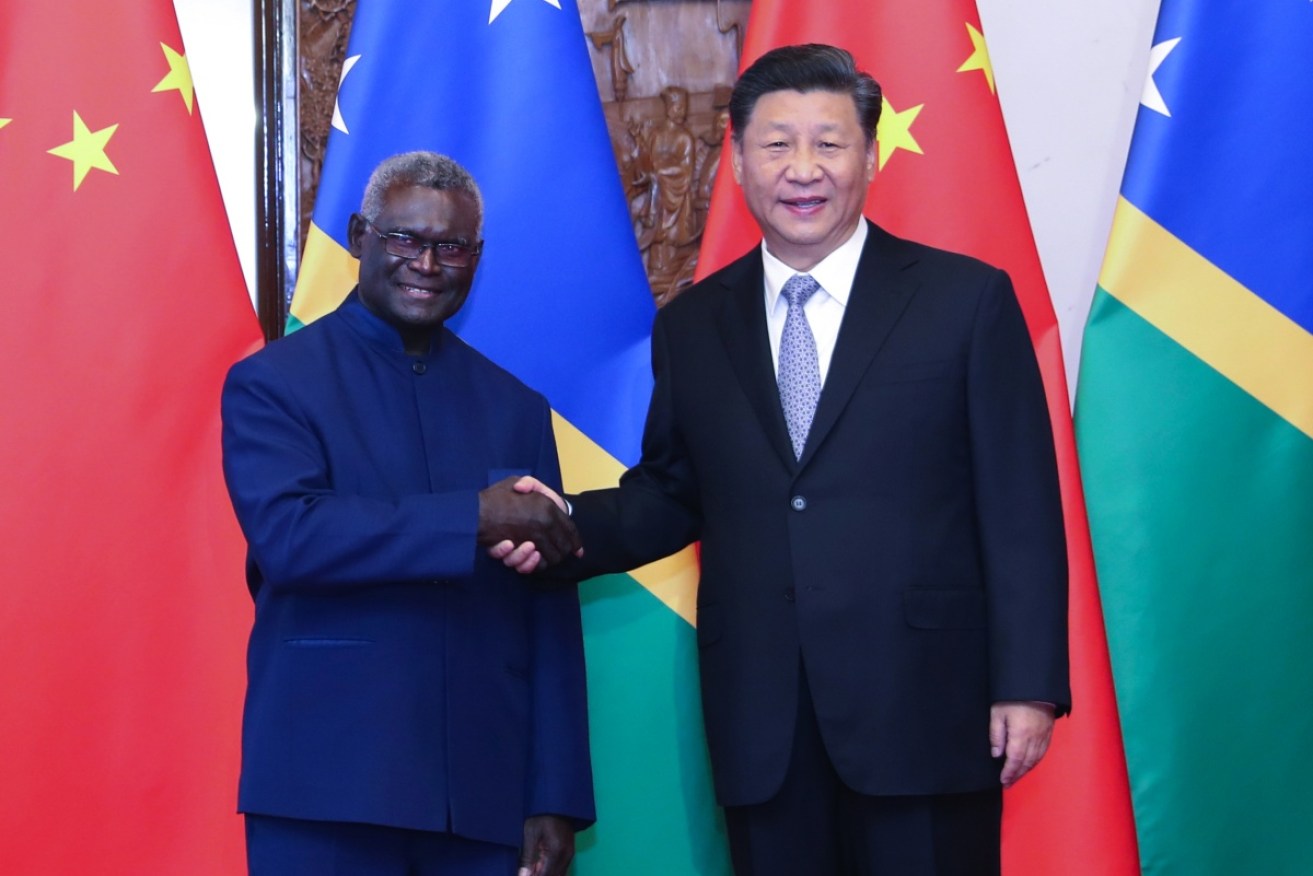 Solomons PM Manasseh Sogavare says talk of a Chinese military base is "misinformation".