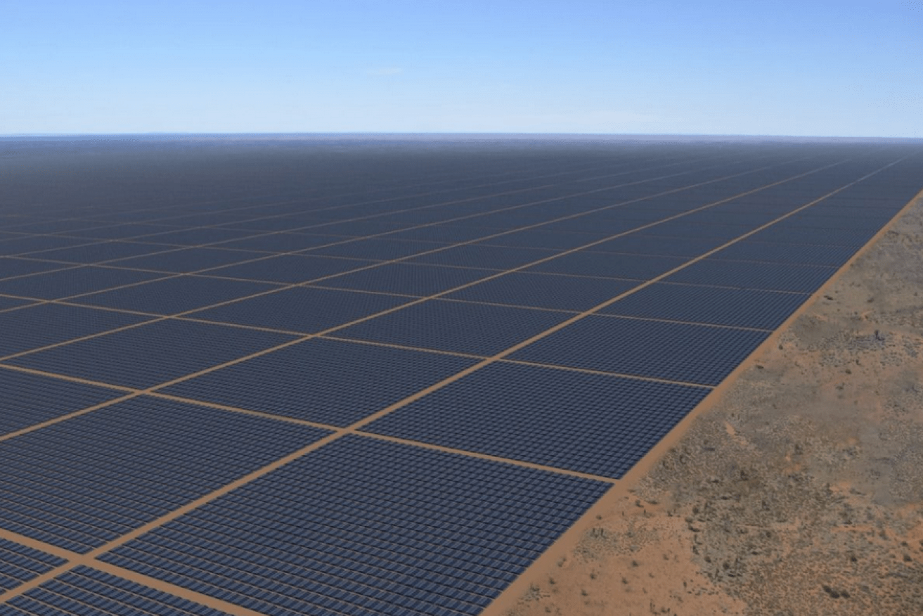 Solar panels carpeting the Outback as far as the eye can see, that's what's coming to the Northern Territory.