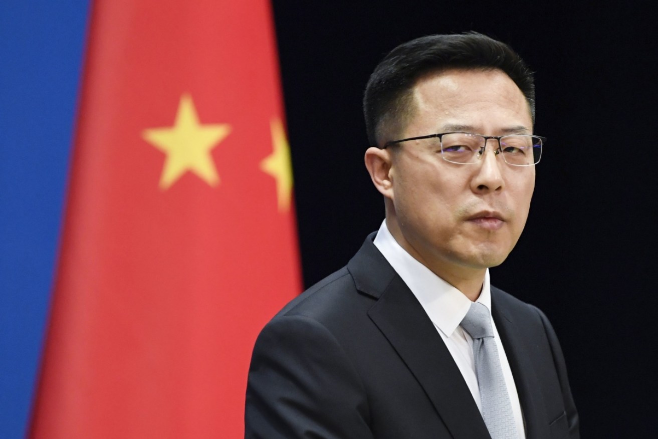 Chinese spokesman Zhao Lijian says AUKUS working on hypersonic weapons "intensifies the arms race".