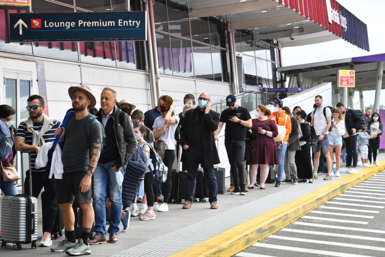There have been long queues at Melbourne and Sydney airports in recent days.