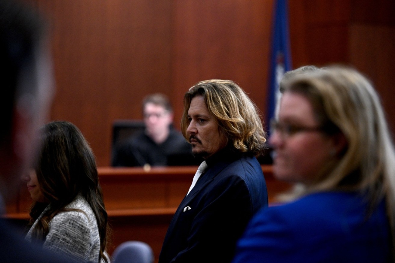Johnny Depp in court on day one of the trial on Tuesday.
