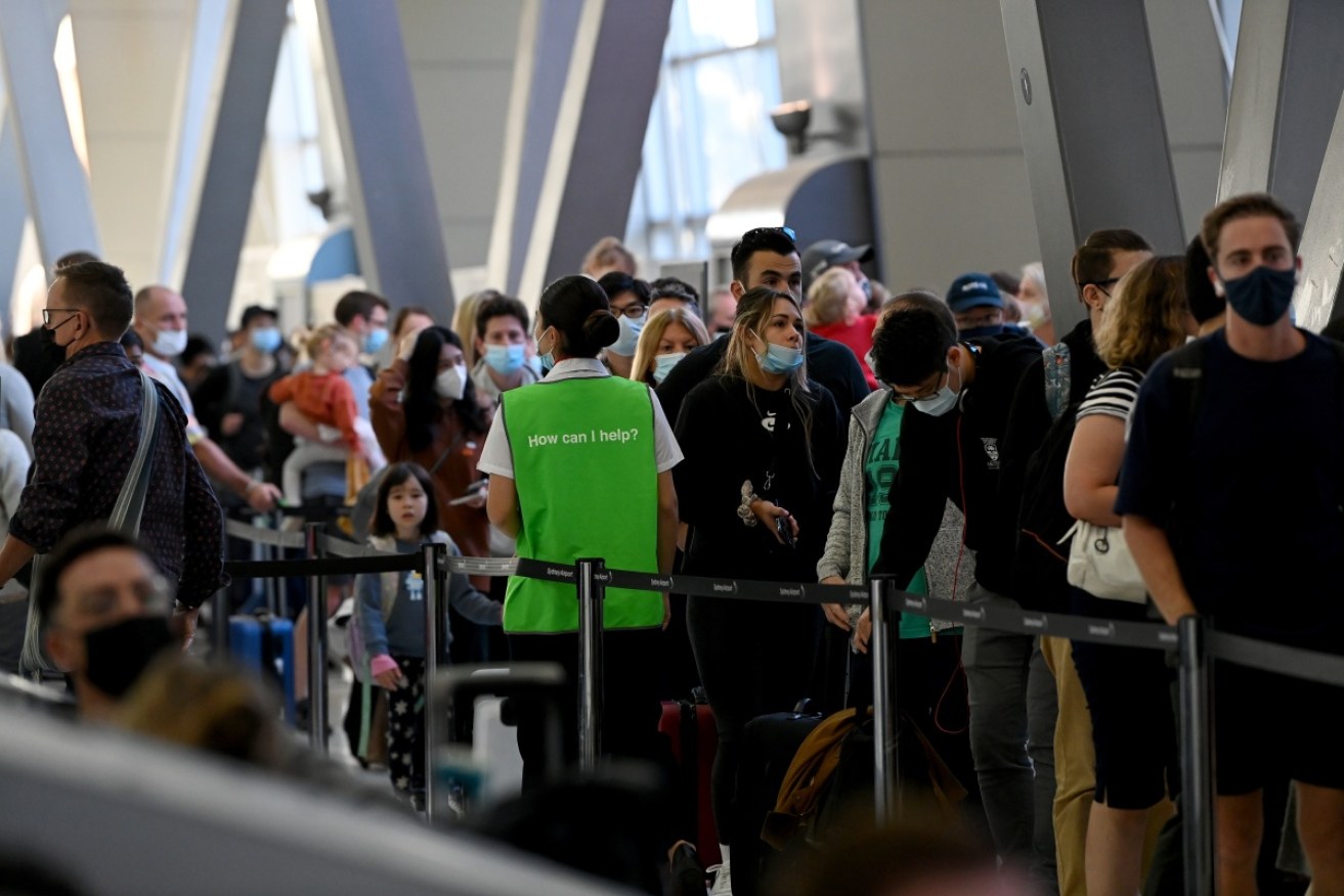 Queues were already building early on Thursday at Sydney airport.