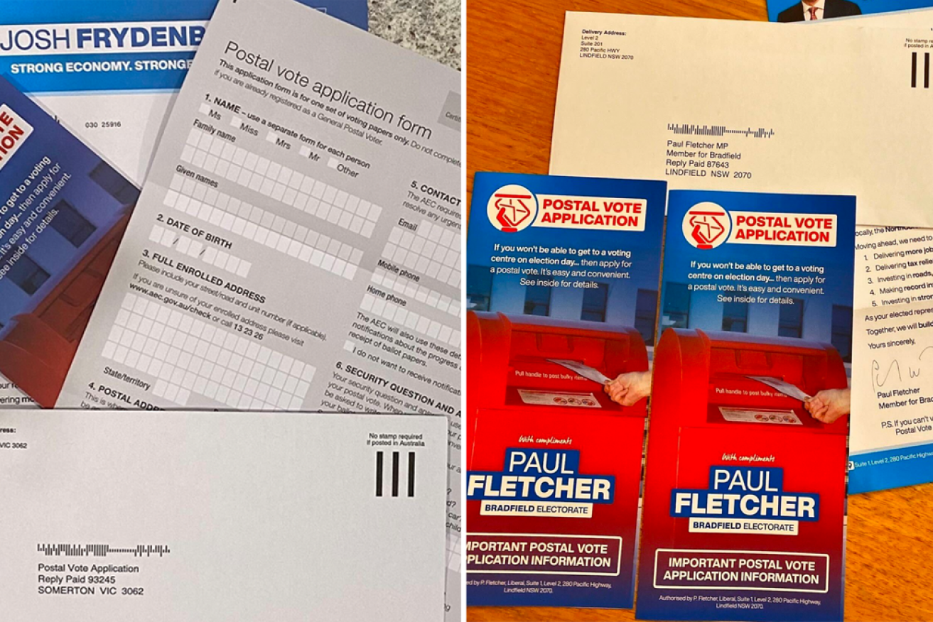 The crossbench has slammed Liberal and Labor for collecting people's data under the guise of registering postal voters.
