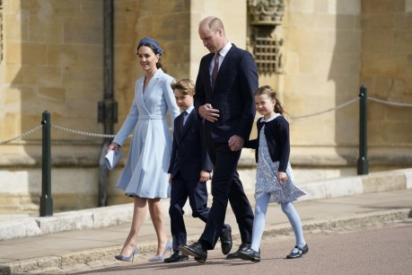 Prince William, Kate lead royal family at Easter Sunday service