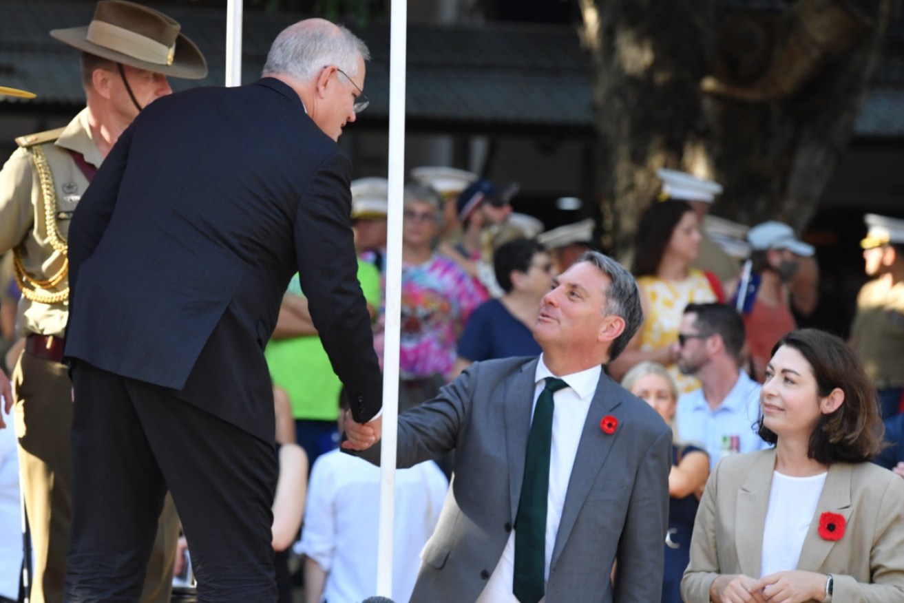 Prime Minister Scott Morrison and Labor deputy Richard Marles were in Darwin for Anzac Day services.