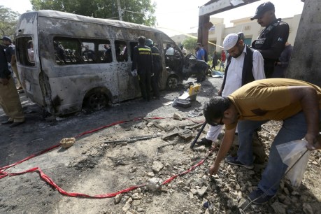 At least four dead in Pakistan passenger van blast