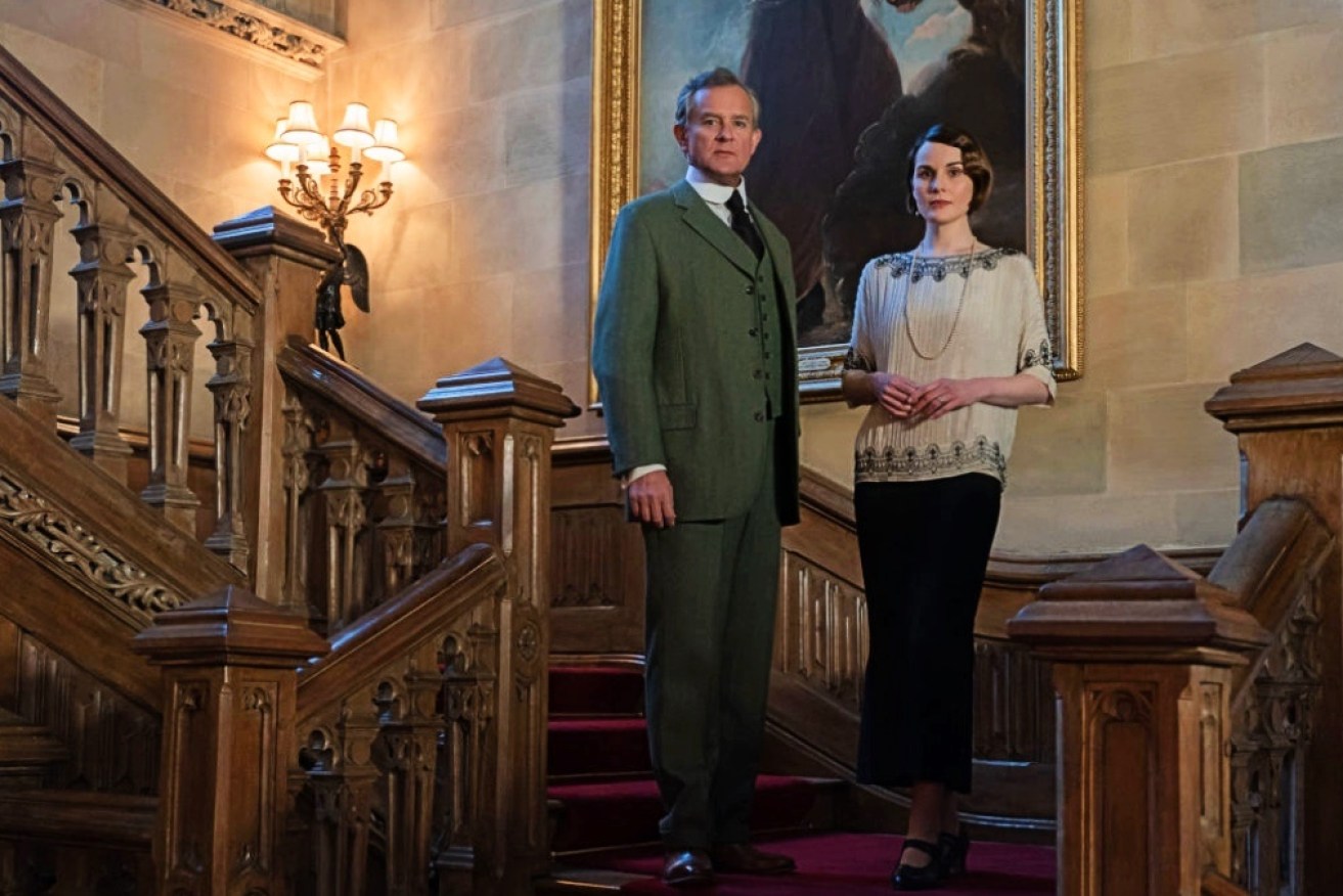 Hugh Bonneville as Robert Grantham and Michelle Dockery as Lady Mary in <I>Downton Abbey: A New Era</I>. 