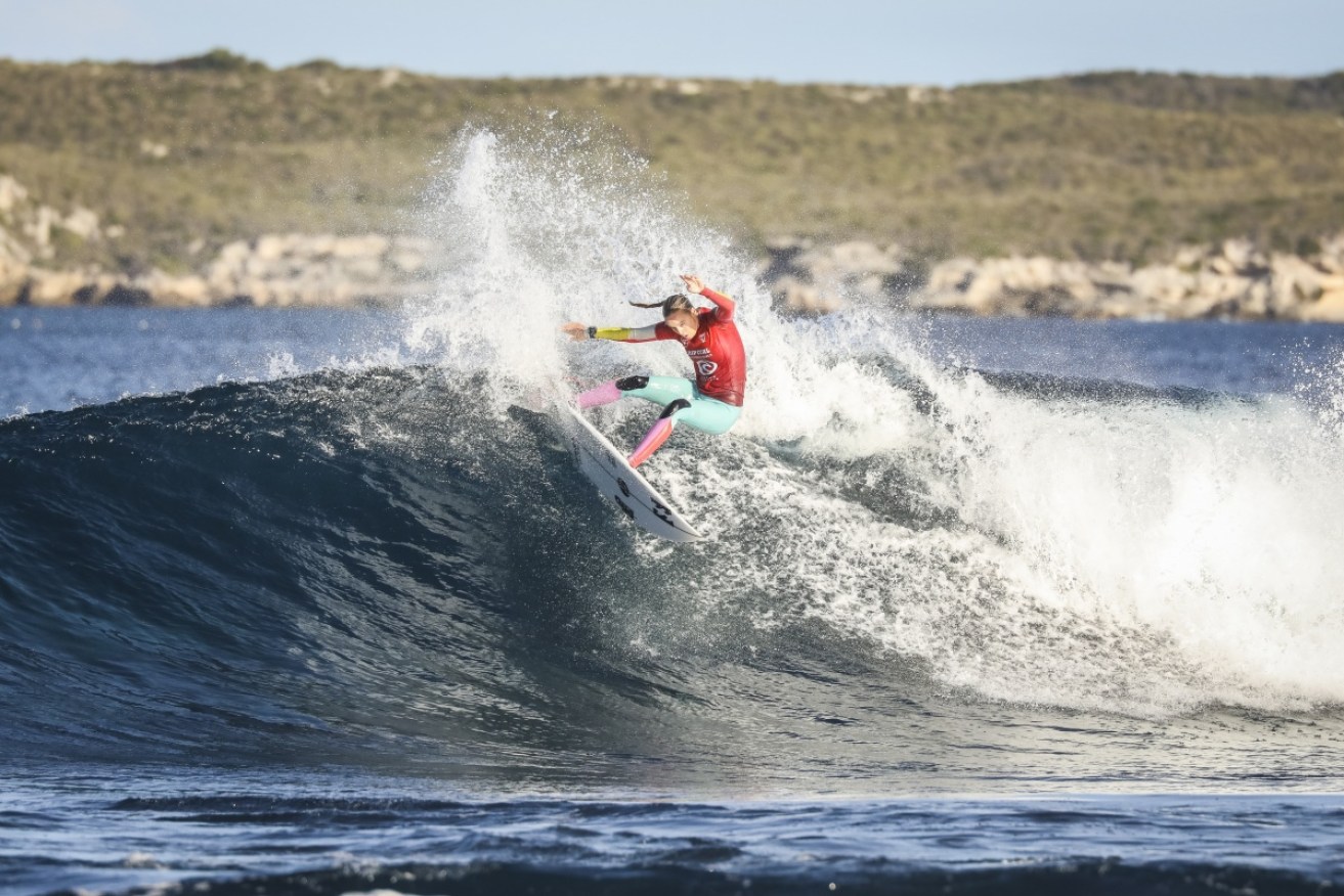 Australia's Isabella Nichols has upset Gabriela Bryan in the final to win the Margaret River Pro.