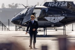 Watch: Tom Cruise makes epic helicopter entrance