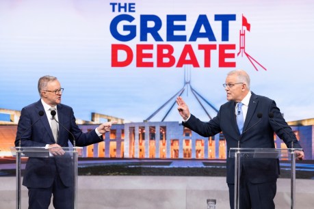 Scott Morrison, Anthony Albanese clash in fierce TV leaders debate