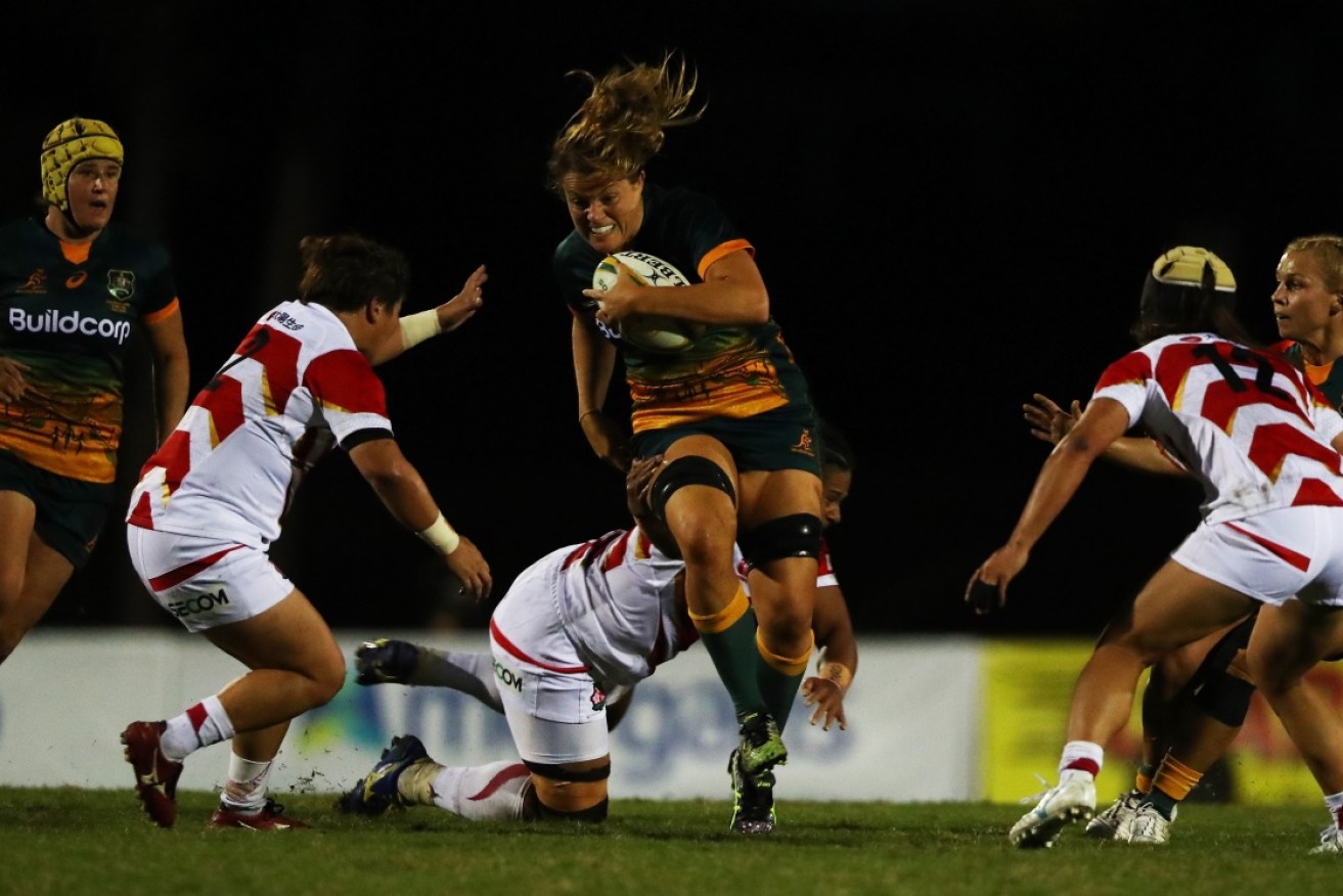 Grace Hamilton was among Australia's best in the Wallaroos' 12-10 loss to Japan.