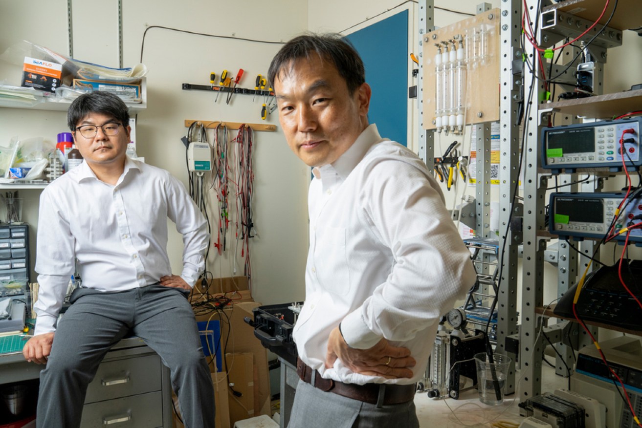 The new invention from Junghyo Yoon, left, and Jongyoon Han could save communities in crisis.   
