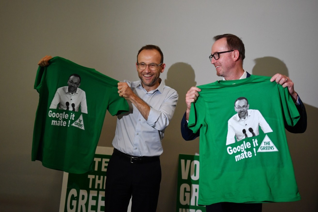 Adam Bandt says the Greens plan to kick out the Liberals and keep Labor on track. 