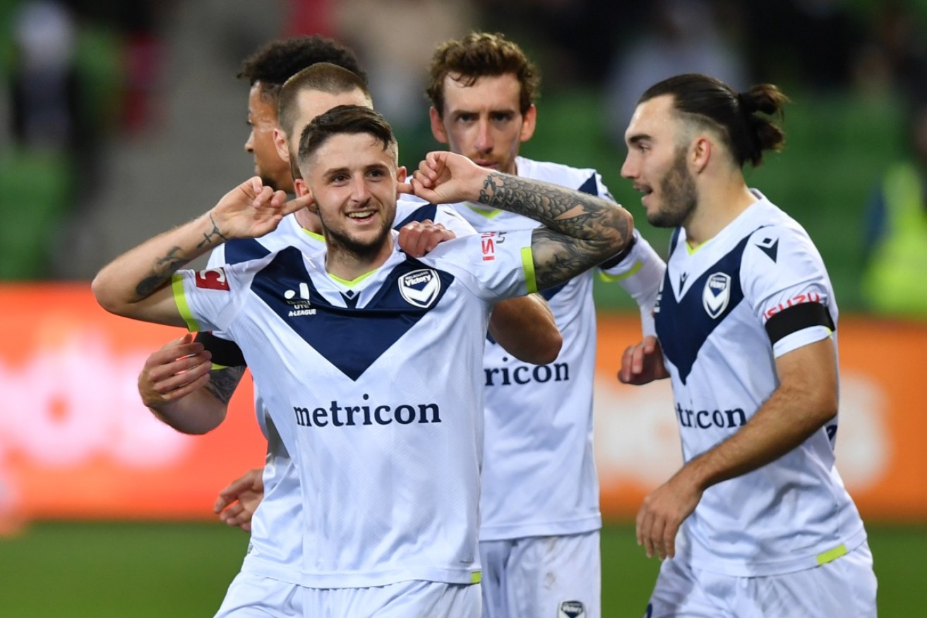 Jake Brimmer's goal gave Melbourne Victory the advantage for its return leg with Western United. 