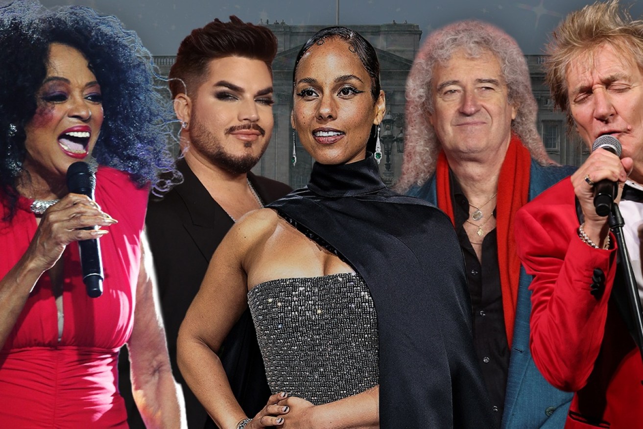The BBC has enlisted some of the biggest names in entertainment for its Platinum Party, co-hosted by the royal family.