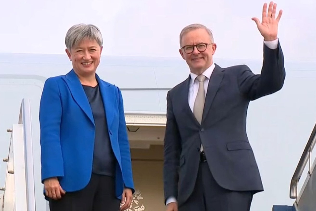 Foreign Minister Penny Wong and Prime Minister Anthony Albanese headed to Tokyo just hours after being sworn in on Monday.