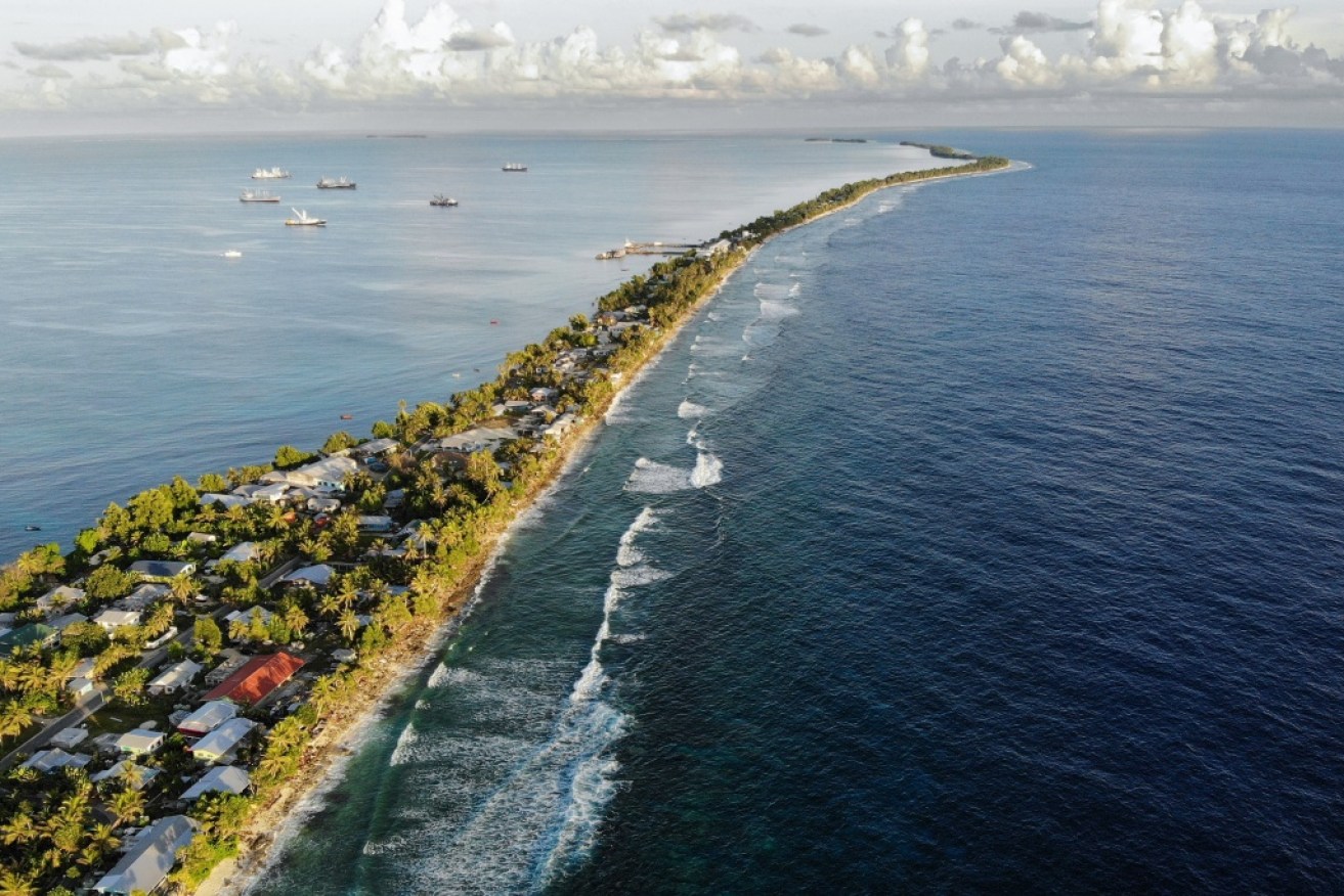 Tuvalu is one of several Pacific atoll nations that are said to be at serious risk from rising sea levels. 