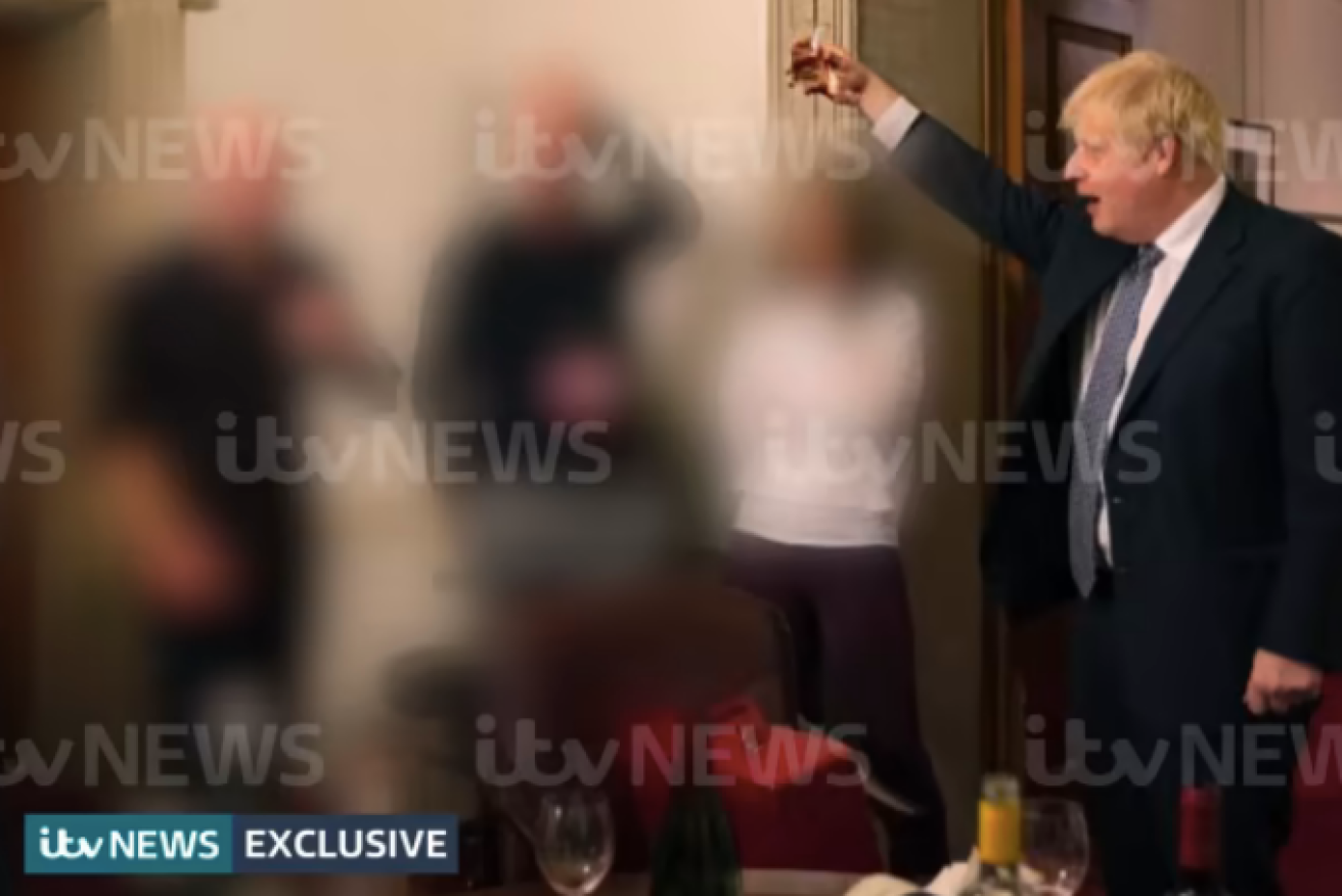 ITV news revealed photographs of Boris Johnson at a party in November 2020.