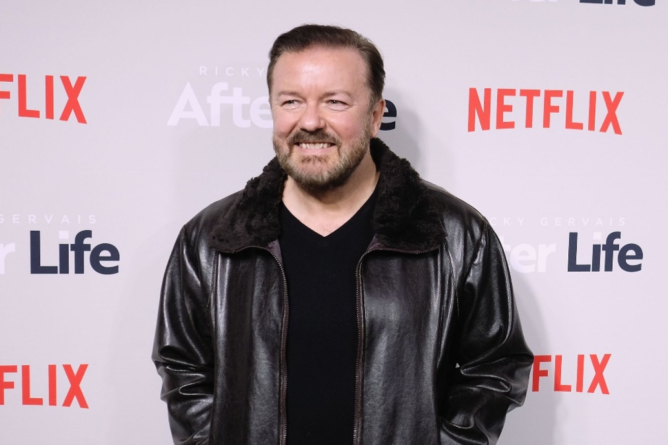 Despite mocking the trans community, Ricky Gervais said he supports them in "real life". 