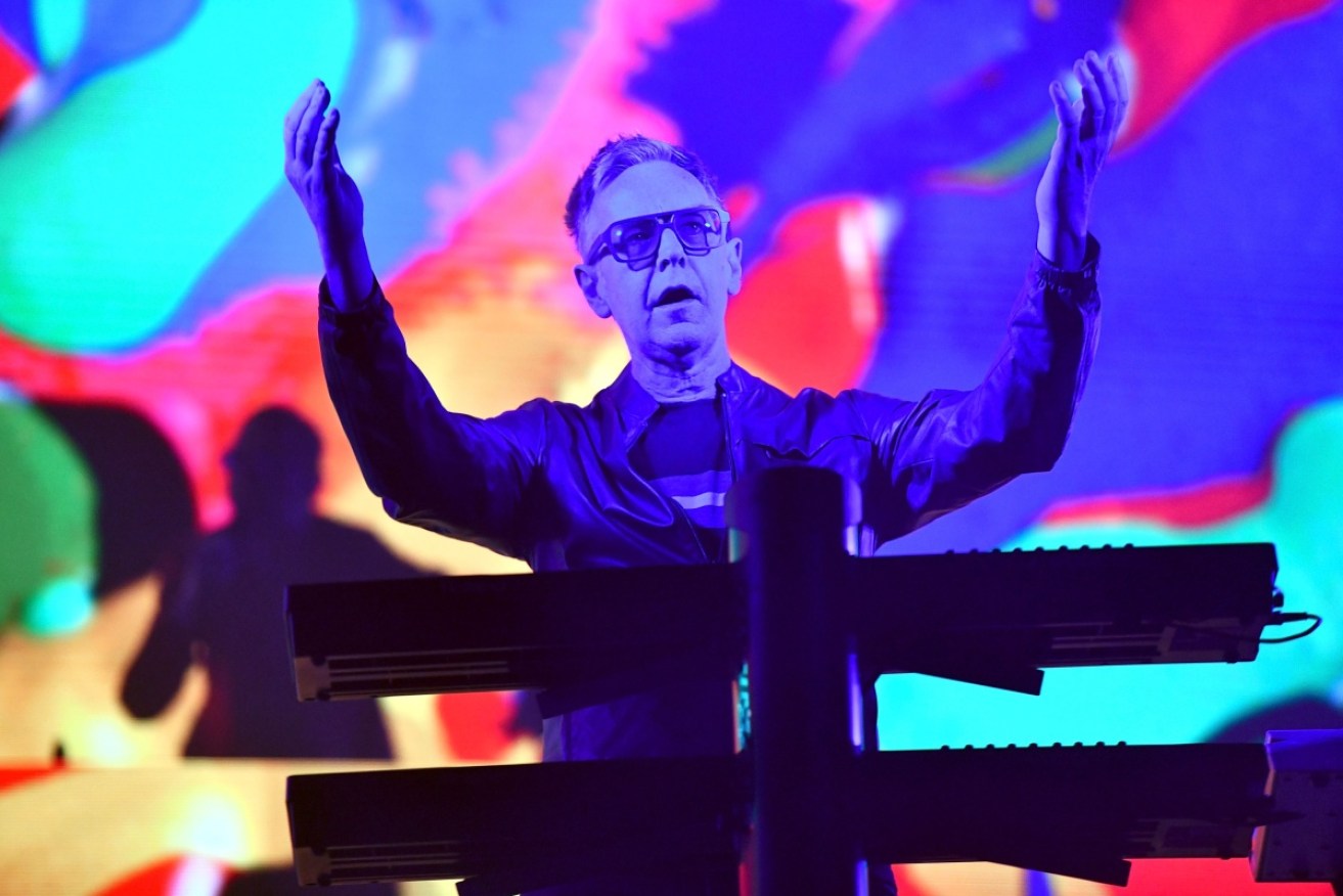Andy Fletcher performs with Depeche Mode in California in 2018.