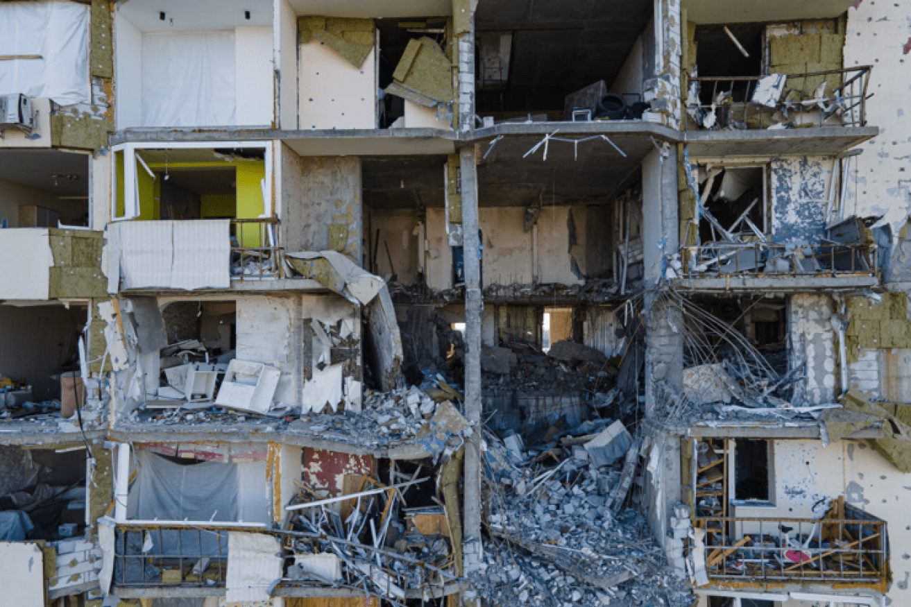 Not so long these Donetsk apartment were family homes. Then the Russians struck. <i>Photo: Getty</i>