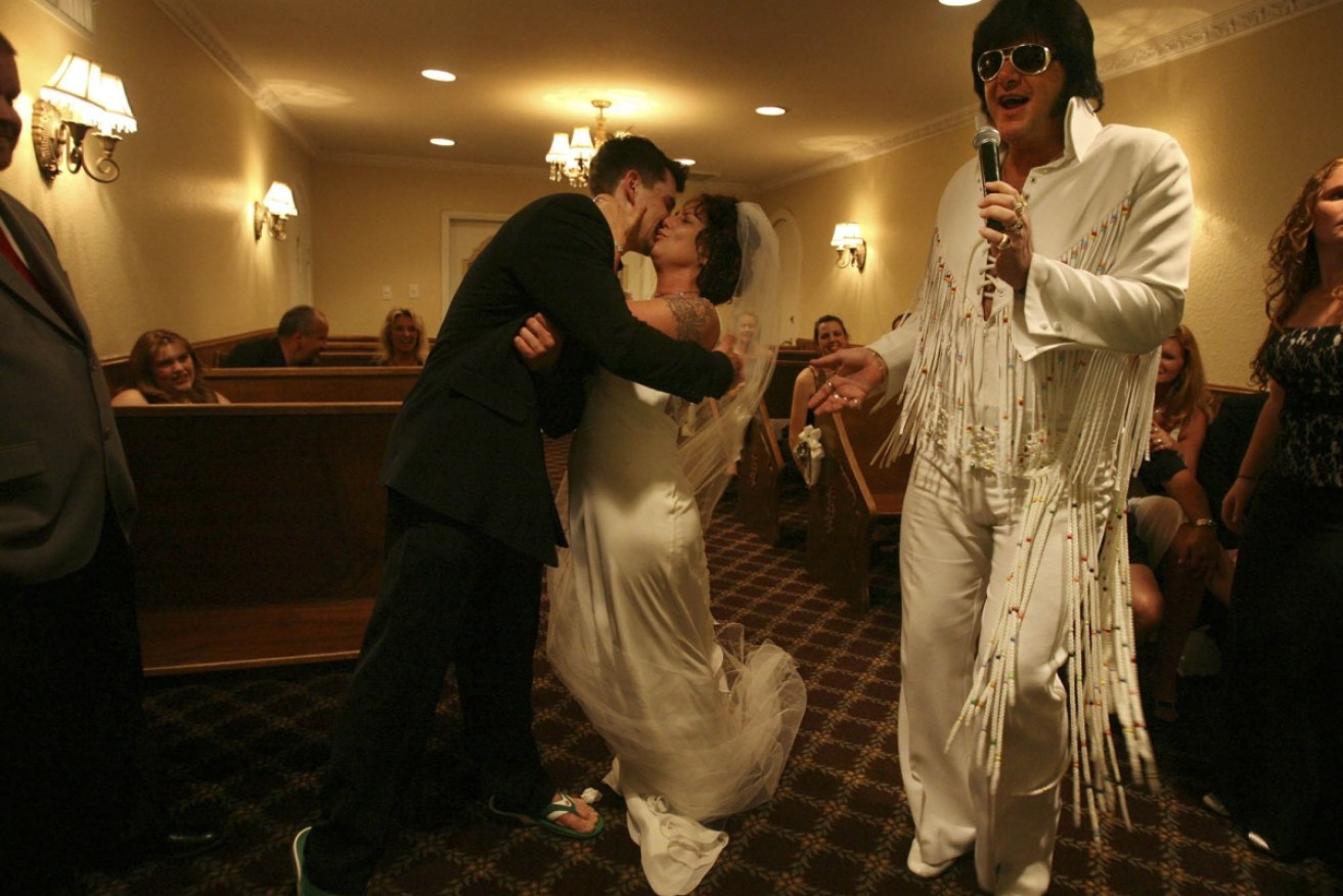 Las Vegas chapels perform thousands of Elvis-themed weddings every year.