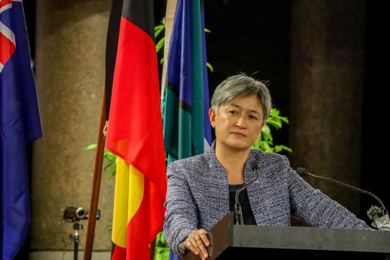 Penny Wong has flown to Samoa and Tonga to strengthen ties between Pacific nations and Australia.