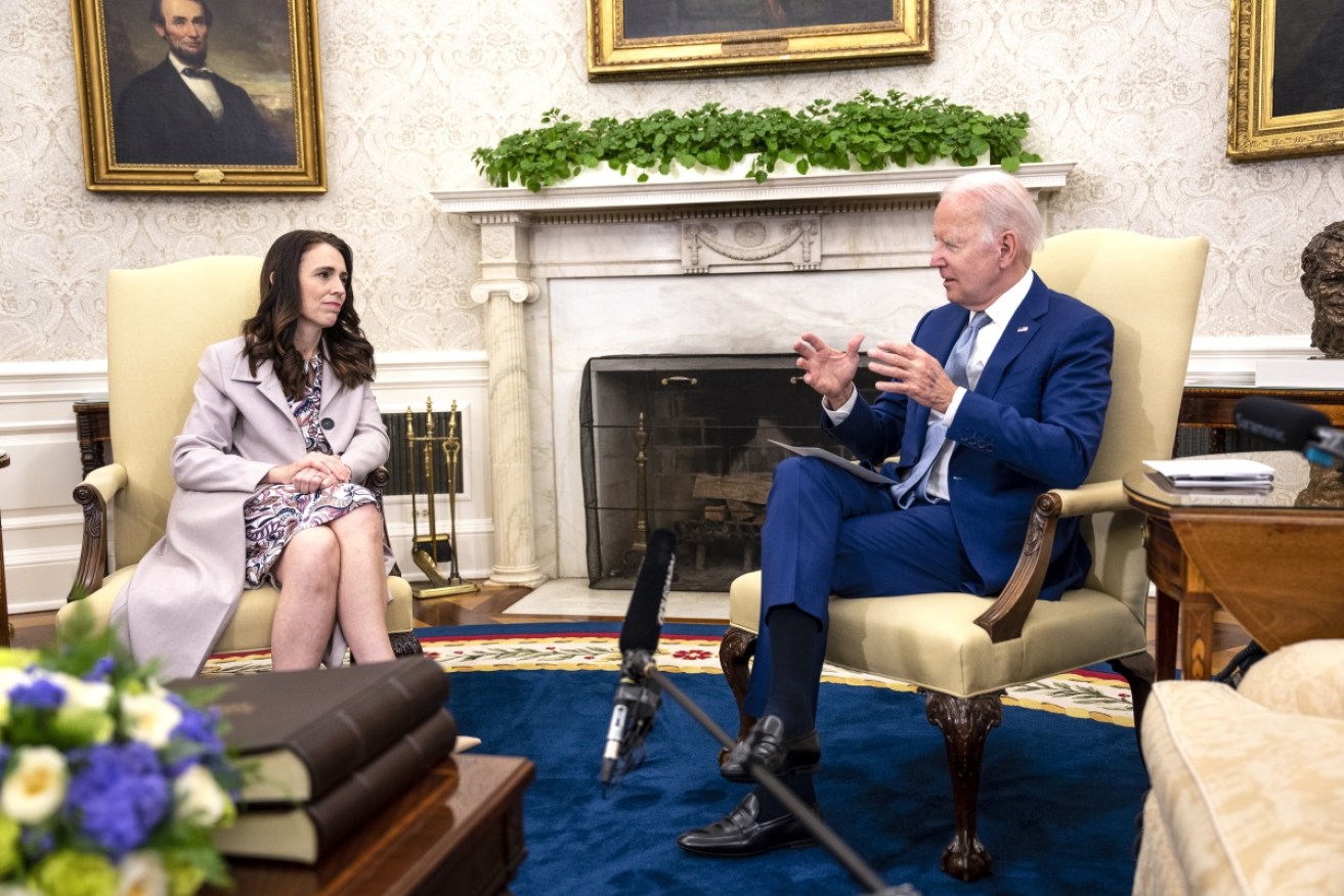 Jacinda Ardern discussed gun control and China with Joe Biden at the White House this week.