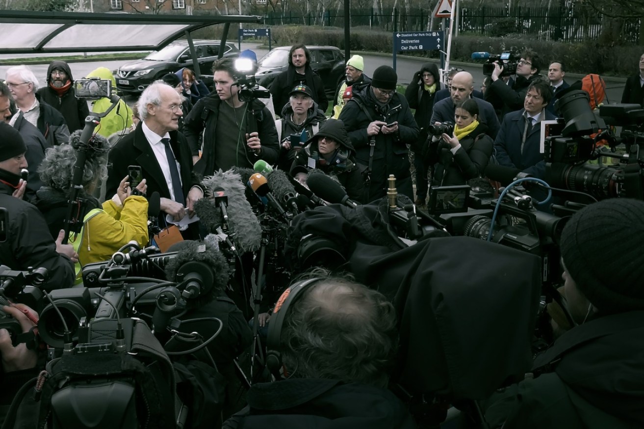 John Shipton fronts the cameras of journalists and filmmakers as he advocates for his son Julian Assange.