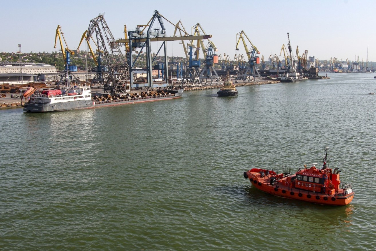 Russia says the de-mining of Mariupol's port has been completed and it is functioning normally. 