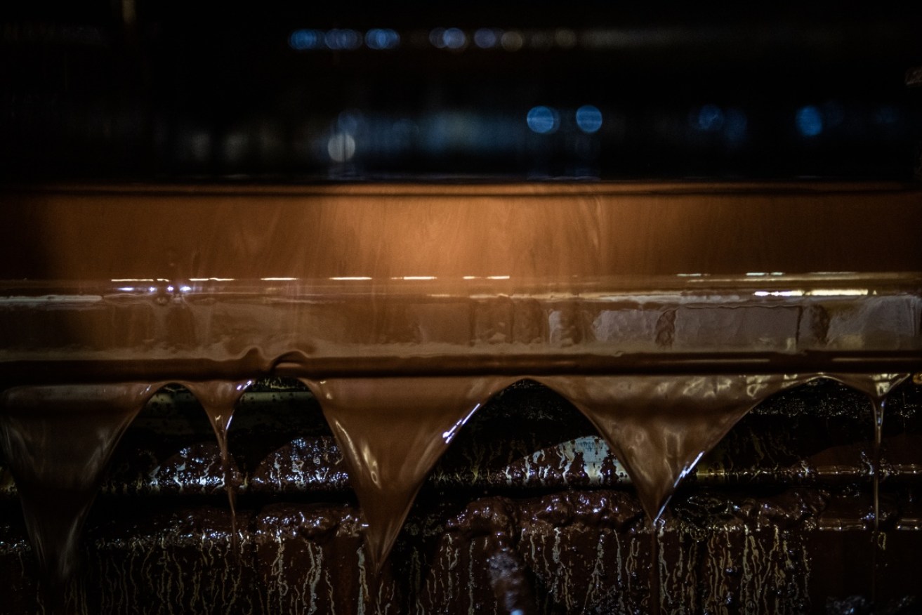 Melted chocolate at the Mars factory in the US, where the workers were stranded this week.