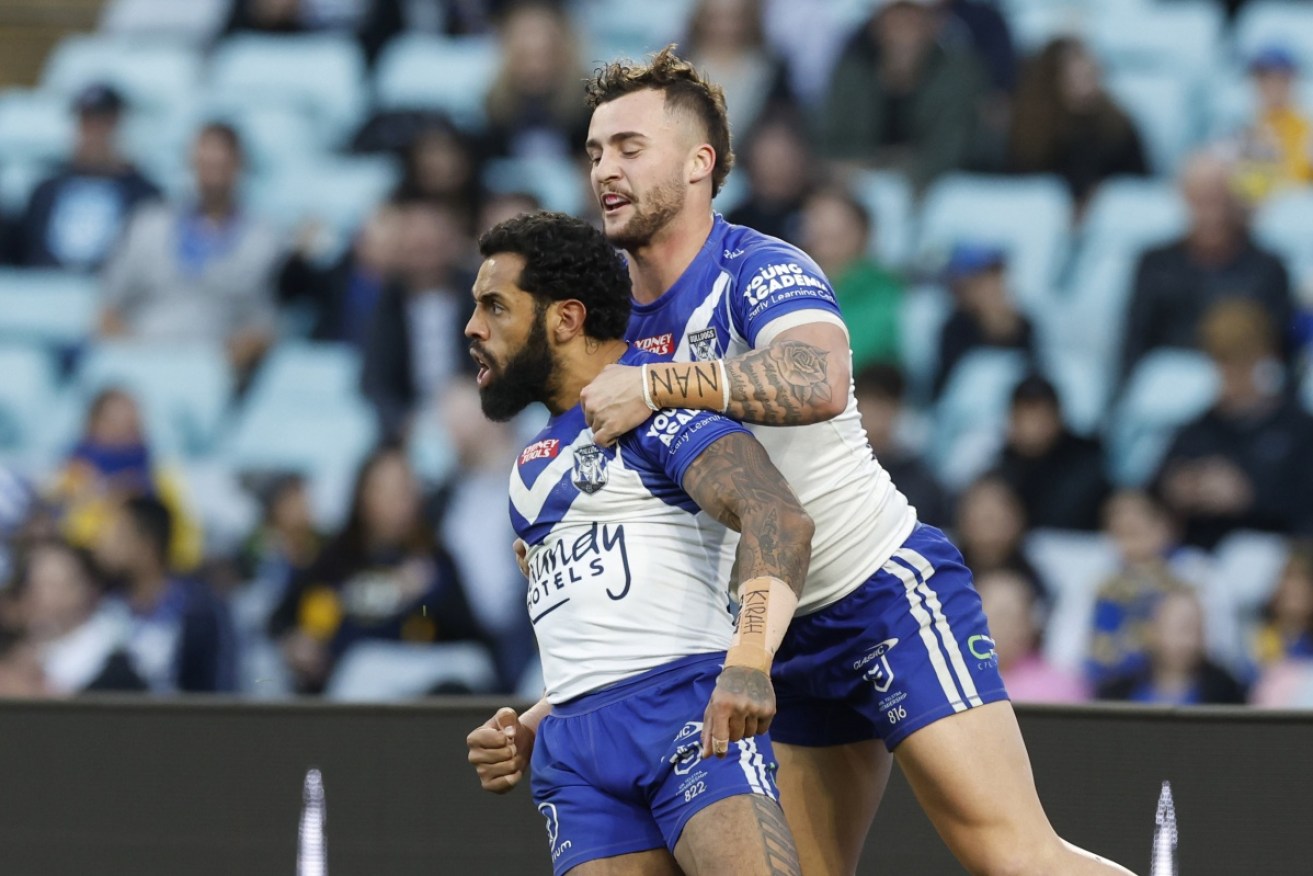 Winger Josh Addo-Carr's hat-trick inspired Canterbury to a 34-4 win over Parramatta in a big upset.