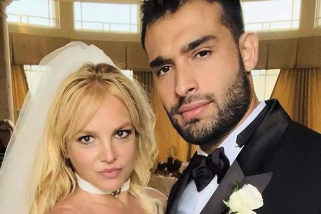 Britney Spears and Sam Asghari were married despite her ex's attempt to  disrupt the ceremony. <i>Photo: Instagram/Britney Spears</i>