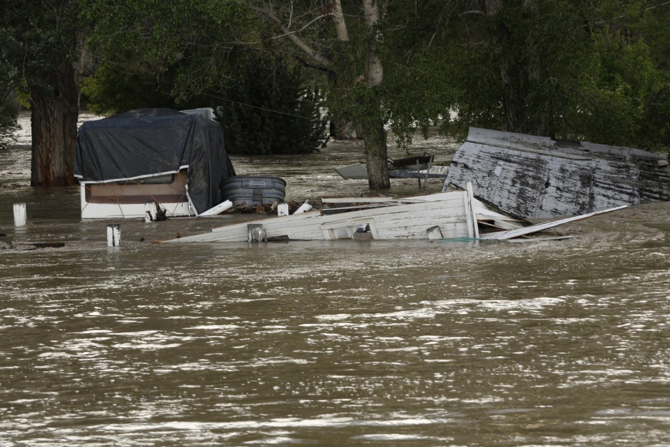 The northern flank of Yellowstone National Park has been hardest hit by rain and flooding.