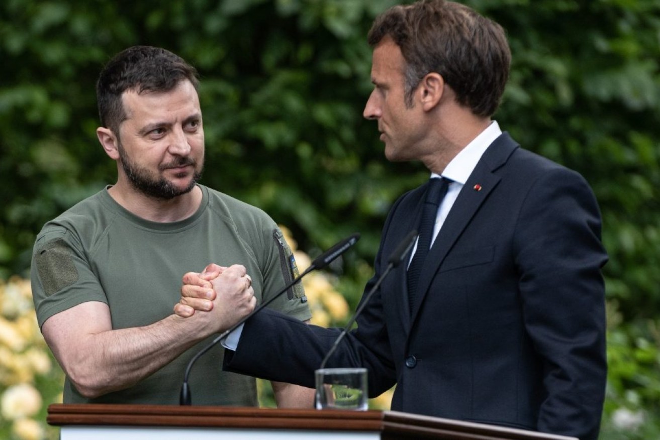 The visit to Kyiv was the first by Emmanual Macron since Russia invaded Ukraine.  