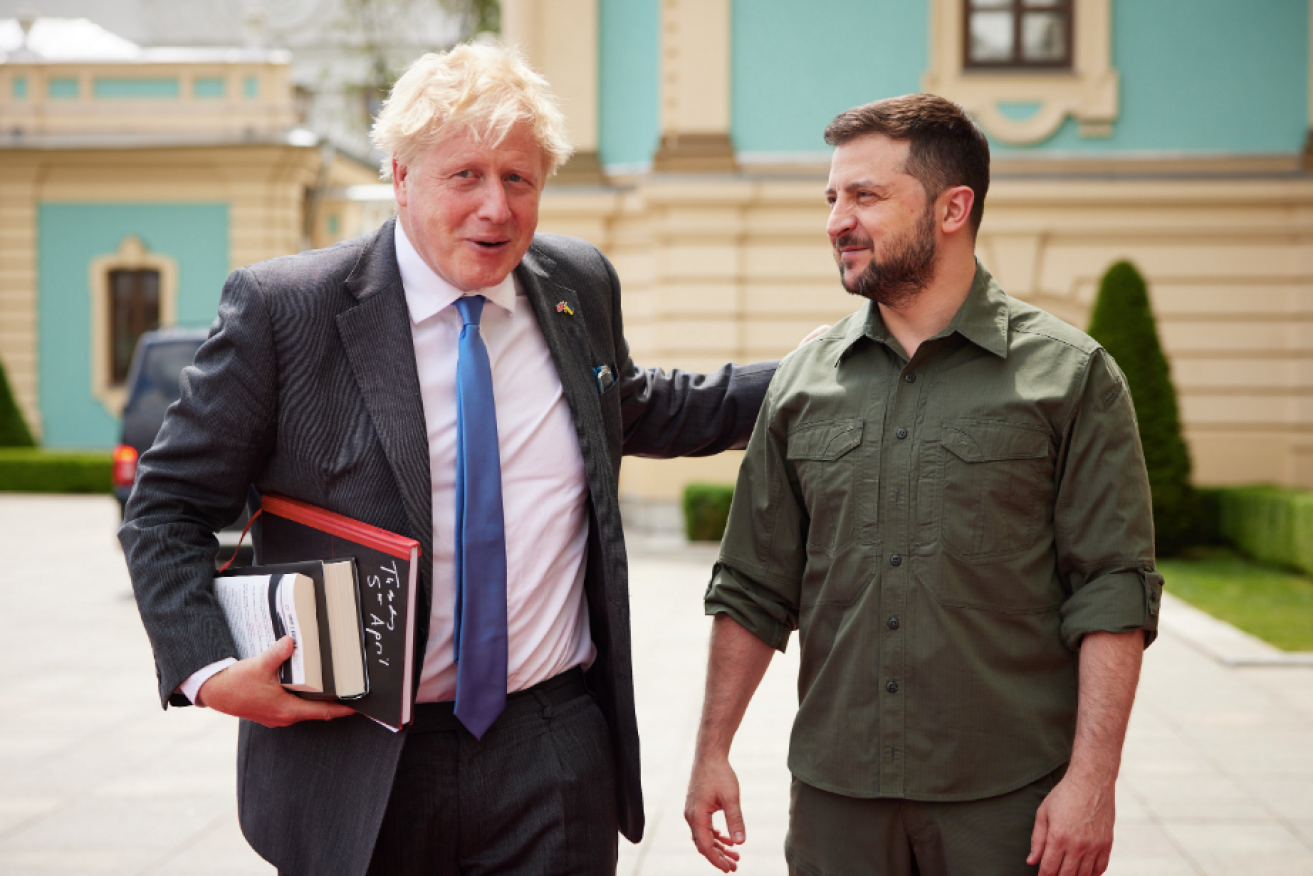 Boris Johnson told Ukrainians ‘the UK is with you until you prevail’.