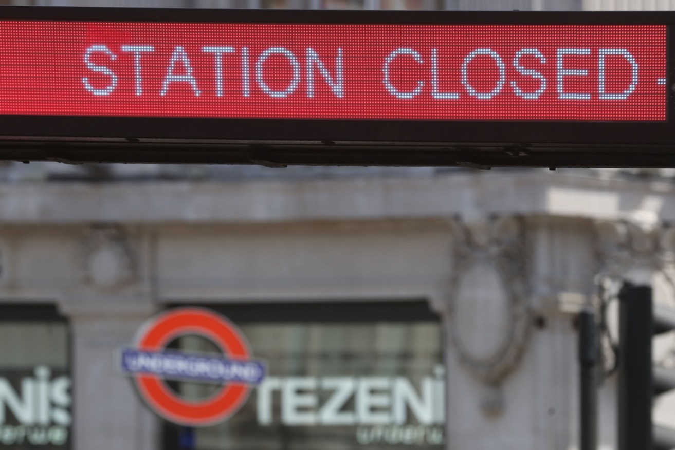 London's Tube network was also shut down on Tuesday.