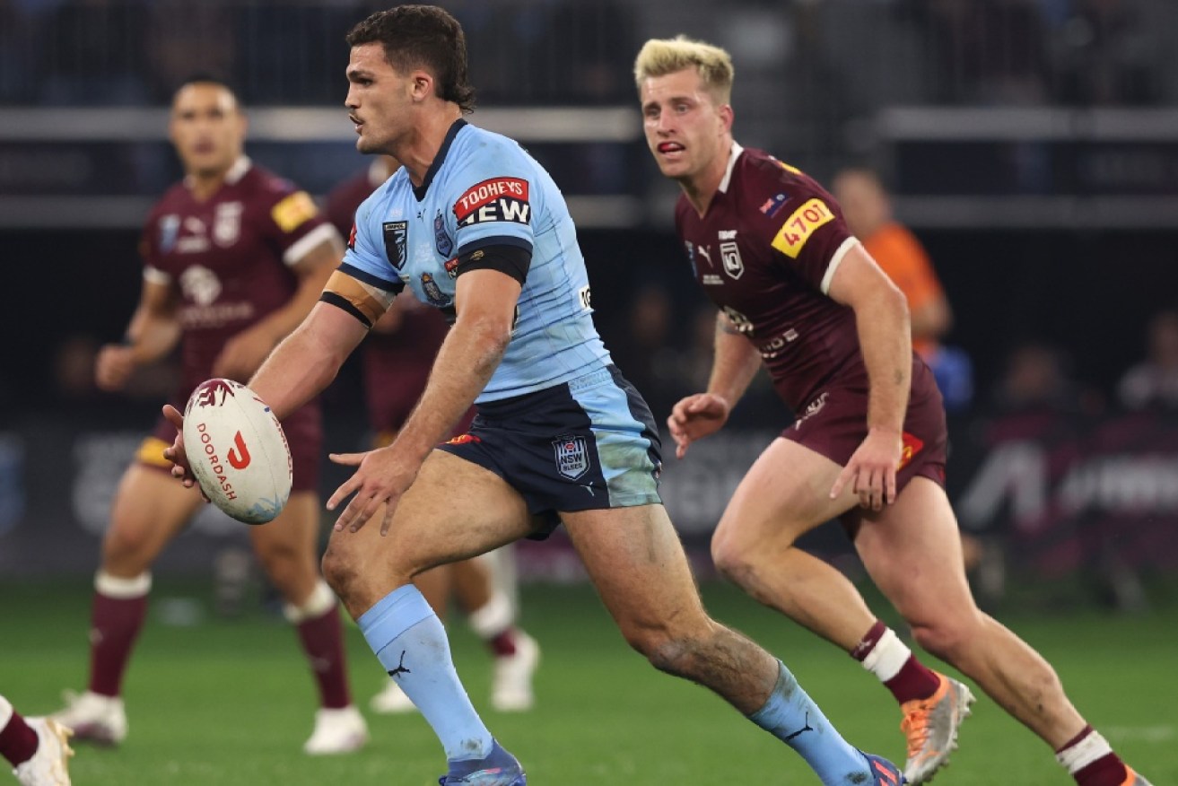 Nathan Cleary has led NSW to a stunning 44-12 win over Queensland in Perth.